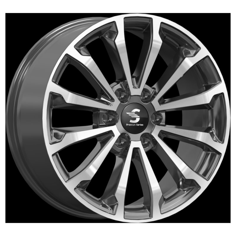 КР006 (20_Pajero Sport) 8.5x20/6*139.7 D67.1 ET33 Diamond Black Gris