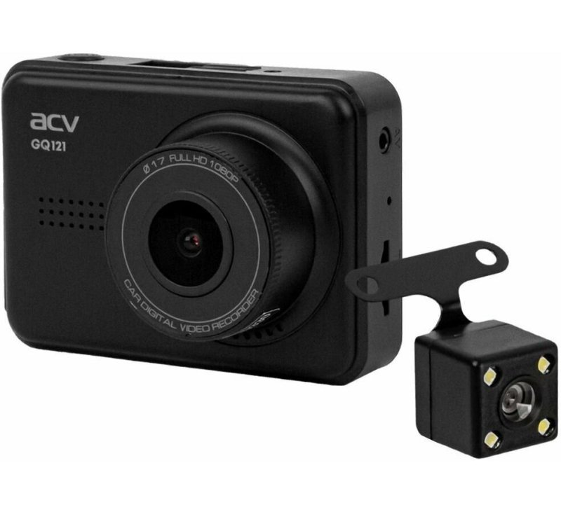 Видеорегистратор ACV GQ121 c камерой з.в.FHD/2.45'/140град/G-sensor/Магнитное крепление