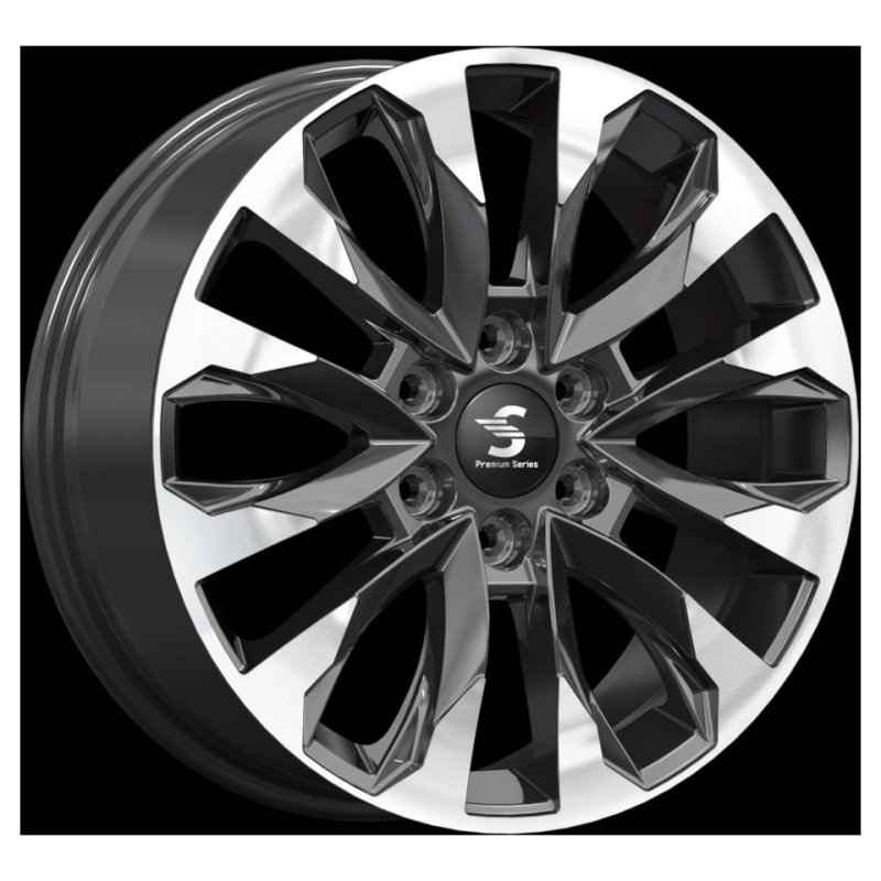 КР007 (20_Pajero Sport) 8x20/6*139.7 D67.1 ET38 Diamond Black Gris